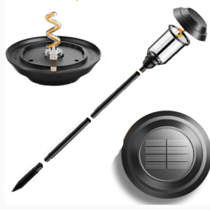 6 db  vízálló LED-es kültéri leszúrható szolár lámpa automatikus be- és kikapcsolás – fekete (BBV) - Image 6