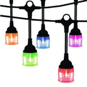 RGB kültéri időjárásálló napelemes dekor Izzósor- 10 darab LED izzó (BBV) - Image 3