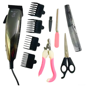 SURKER SK-718 csendes, kábeles szőrvágó szett kisállatoknak - 5 fokozatban állítható állatszőr vágó (BBV) - Image 3