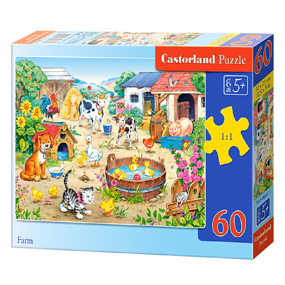 A farm állatai – 60 darabos gyermek puzzle – szórakoztató és fejlesztő Játék (BBI-4805) 2