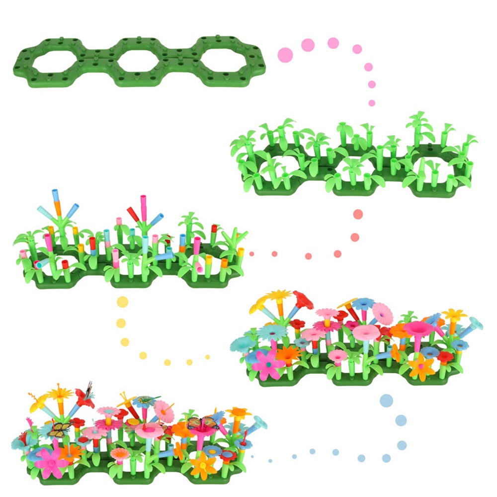 Álmaid virágoskertje – 175 elemes építőkészlet – kreatív és készségfejlesztő játék gyerekeknek és felnőtteknek (BBI-4395) 2