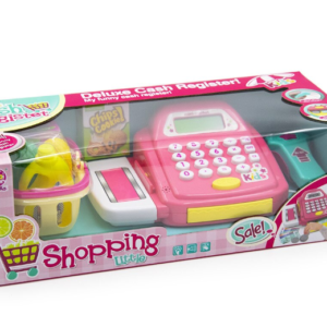 Interaktív gyermek játék pénztárgép - játék pénzzel, élelmiszerekkel és kasszaszalaggal (BBJ) - Image 3