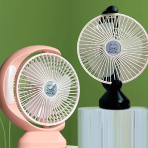 Kisméretű újratölthető ventilátor LED fénnyel, 3 sebességfokozattal modern, kompakt és hordozható kivitel (BBJH) - Image 5