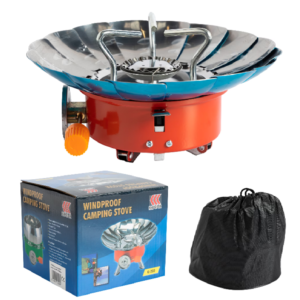 Kompakt méretű, hordozható, összecsukható kempingtűzhely piezoelektromos gyújtással 14,5 x 14,5 x 12 cm (BBL) - Image 7