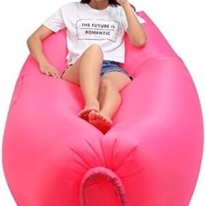 LAZY+ összecsukható, hordozható relax ágy - Lazy bag/légágy - Rózsaszín 170x70x50cm (BBV) (BBL) - Image 3