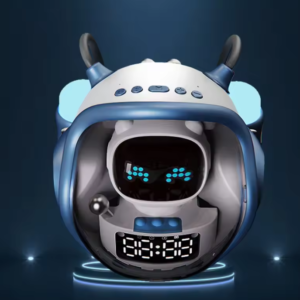 M60 Intelligens Space Astronauta vezeték nélküli akkumulátoros hangszó ébresztőóra RGB lámpával (BBD) (FX) - Image 5