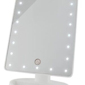 180°-ban forgatható érintésvezérelt asztali LED tükör – fehér (BBV) - Image 6