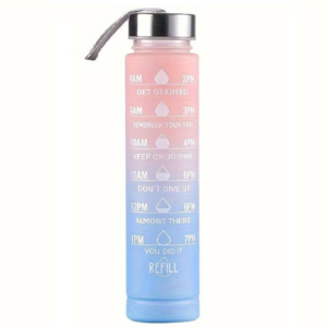 Háromrészes Havita motivációs kulacs szett, rózsaszín-kék színkombinációban, 2L, 900 ml és 300 ml méretű palackokkal - Image 6