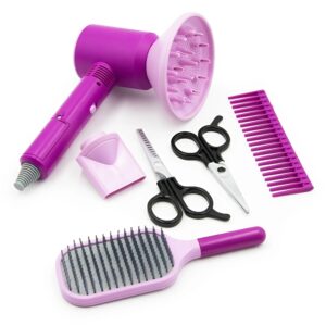 Kreatív fodrász készlet gyerekeknek – játék hajszárító, fésűk és ollók a fantáziadús frizurákhoz (BBJ) - Image 4