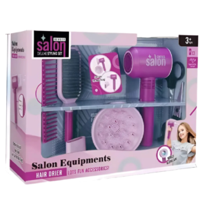 Kreatív fodrász készlet gyerekeknek – játék hajszárító, fésűk és ollók a fantáziadús frizurákhoz (BBJ) - Image 6