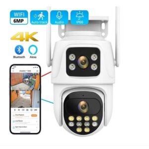 Kültéri WIFI PTZ térmegfigyelő kamera – kétlencsés 8MP, AI mozgásészlelés, éjszakai látás, kétirányú hang, IP66 vízállóság (BBD) (THM) - Image 3