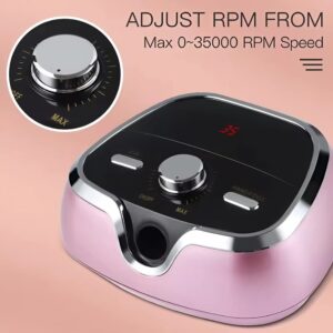 SML master nails pofesszionális elektromos csiszológép pedállal – tökéletes körömápolás rosegold színben (BBV) - Image 9