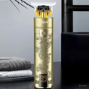 VGR-V076 LED kijelzős gravírozott hajnyíró titánium pengével és cserélhető fejekkel (BBV) - Image 4