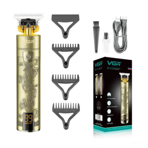 VGR-V076 LED kijelzős gravírozott hajnyíró titánium pengével és cserélhető fejekkel (BBV) - Image 7