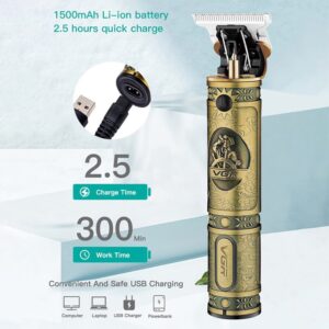 VGR-V85 gravírozott hajnyíró titánium pengével, cserélhető precíziós vágó fejekkel (FX) (BBV) - Image 6