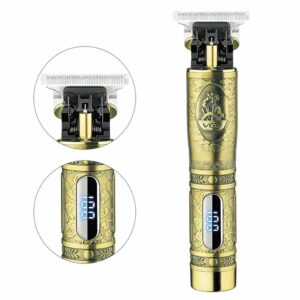 VGR-V91 gravírozott hajnyíró titánium pengével, cserélhető fejekkel és akkumulátorfigyelő LED kijelzővel (BBV) - Image 3