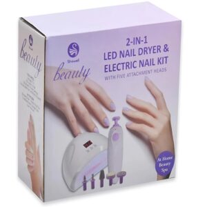 2 az 1-ben LED körömszárító és elektromos körömápoló készlet – professzionális manikűr és pedikűr készítéshez (BBV) - Image 6