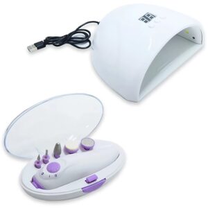 2 az 1-ben LED körömszárító és elektromos körömápoló készlet – professzionális manikűr és pedikűr készítéshez (BBV) - Image 7