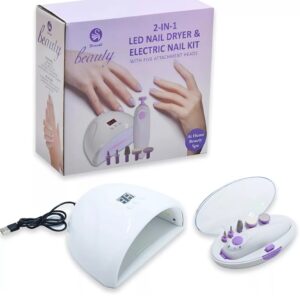 2 az 1-ben LED körömszárító és elektromos körömápoló készlet – professzionális manikűr és pedikűr készítéshez (BBV) - Image 8