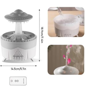 Esőcsepp mushroom design aromaterápiás diffúzor – 350 ml-es ultrahangos illóolaj párásító távirányítóval (BBJH)(BBD) - Image 9