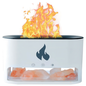 Kristály sókő és lánghatású esszenciális olaj diffúzor – 250 ml USB tápellátású csendes cool mist párásító relaxációhoz KP-023 (THM) - Image 4