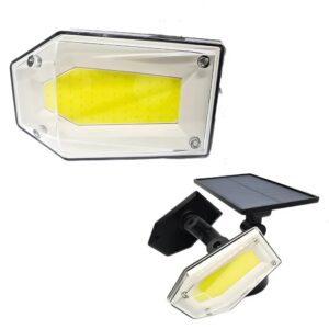 Napelemes mozgásérzékelős 130 COB LED kültéri lámpa – 21 x 3 x 7 cm (BBV) - Image 4