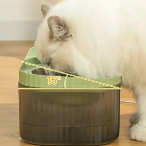 Prémium megemelt automata macska vízszökőkút rozsdamentes acél tálkával (BBM) - Image 4