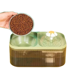 Prémium megemelt automata macska vízszökőkút rozsdamentes acél tálkával (BBM) - Image 7