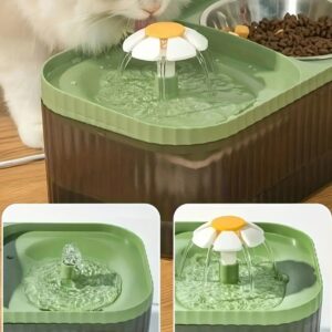 Prémium megemelt automata macska vízszökőkút rozsdamentes acél tálkával (BBM) - Image 6