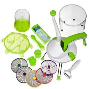 Prémium rozsdamentes acél konyhai zöldségszeletelő szett – többfunkciós eszközkészlet a gyors és hatékony szeleteléshez (BBV) - Image 7