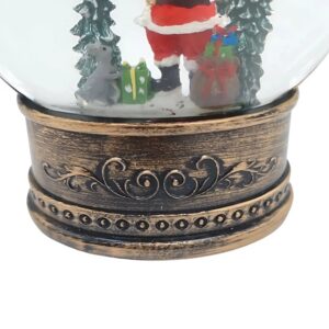 Világító és zenélő karácsonyi hógömb lámpás hóember figurával – 26 cm kerek dekorációs dísz (BBV) - Image 3