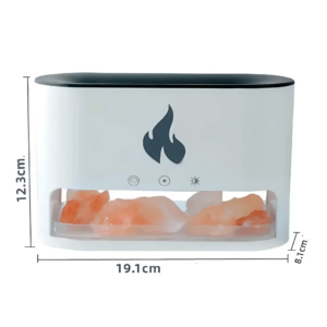 Kristály sókő és lánghatású esszenciális olaj diffúzor – 250 ml USB tápellátású csendes cool mist párásító relaxációhoz KP-023 (THM) - Image 11