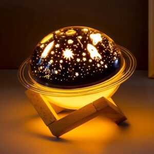 Hangulatos projektoros aromaterápiás párologtató éjszakai fény - 230 ml (BBV) - Image 3