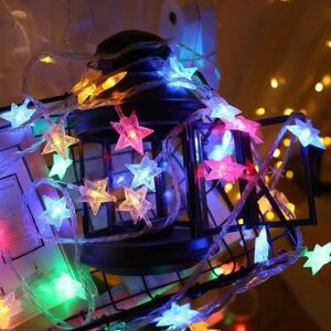 Napelemes csillagformájú színes LED fényfüzér – 20 LED, 5 méter karácsonyi dekoráció (BBV) - Image 5