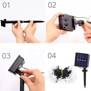 Napelemes csillagformájú színes LED fényfüzér – 20 LED, 5 méter karácsonyi dekoráció (BBV) - Image 8