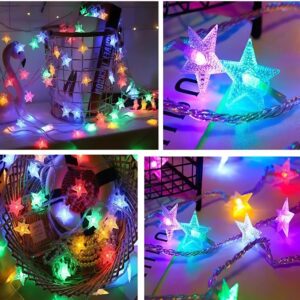 Napelemes csillagformájú színes LED fényfüzér – 20 LED, 5 méter karácsonyi dekoráció (BBV) - Image 4