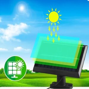 Napelemes, 161  LED-es mozgás- és fényérzékelős lámpa – 3 üzemmód, 2400mAh akkumulátor külön álló napelemmel (BBV) - Image 3