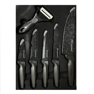 ZP-655 6 részes rozsdamentes acél késkészlet kerámiabevonattal és zöldséghámozóval (BBA) - Image 3