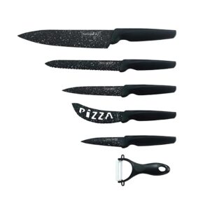 ZP-655 6 részes rozsdamentes acél késkészlet kerámiabevonattal és zöldséghámozóval (BBA) - Image 4