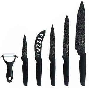 ZP-655 6 részes rozsdamentes acél késkészlet kerámiabevonattal és zöldséghámozóval (BBA) - Image 5