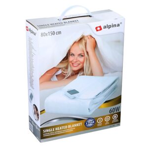 ALPINA elektromos ágymelegítő – 60W melegítő takaró, 80x150 cm (EDC) - Image 5