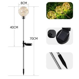 Gömb alakú, napelemes kerti LED lámpa - alkonyérzékelővel, RGB színváltós, 2 darabos szett (BBD) - Image 5