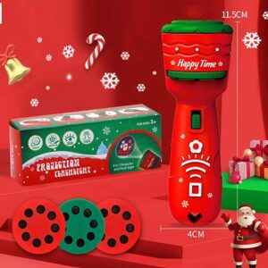 Gyerek mikulás karácsonyi projektor zseblámpa –  ünnepi fényjáték (BBJ) (FX) - Image 6