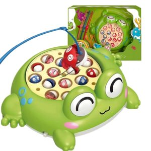 Interaktív vidám békás horgászjáték – forgó táblás, tátogó halacskákkal (BBLPJ) - Image 7