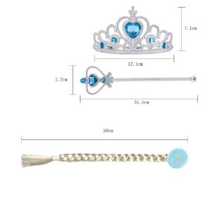 Kiegészítő készlet Elza jelmezhez - tiarával, kesztyűvel, jogarral és hajfonattal (BBJ) - Image 9