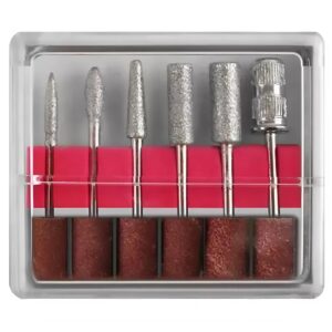 Körömcsiszoló gép + 6 részes kiegészítő szett – állítható sebességű manikűr és pedikűr készlet (BBV) - Image 4