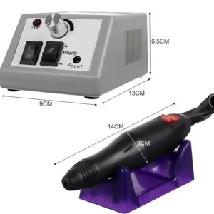 Körömcsiszoló gép + 6 részes kiegészítő szett – állítható sebességű manikűr és pedikűr készlet (BBV) - Image 3