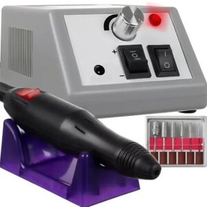 Körömcsiszoló gép + 6 részes kiegészítő szett – állítható sebességű manikűr és pedikűr készlet (BBV) - Image 7