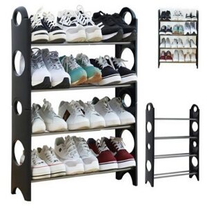 Modern megjelenésű cipőtartó állvány – 12 pár kapacitású, vízálló polcokkal (BBV) - Image 6