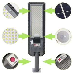 500W nagy fényerejű mozgásérzékelős LED utcai lámpa – energiahatékony és időjárásálló kültéri világítás (BBD) (G) - Image 3